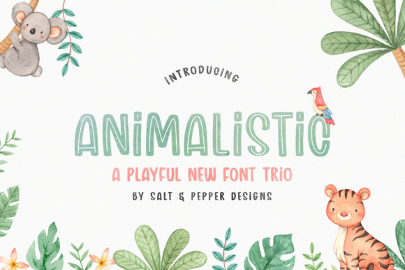 Animalistic Trio: A Playful & Friendly Display Font