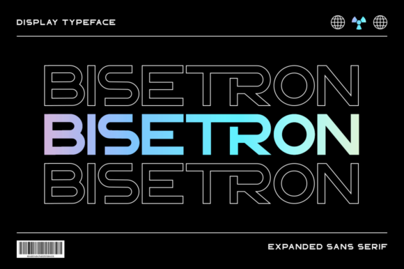 Bisetron: A Bold and Robotic Display Typeface