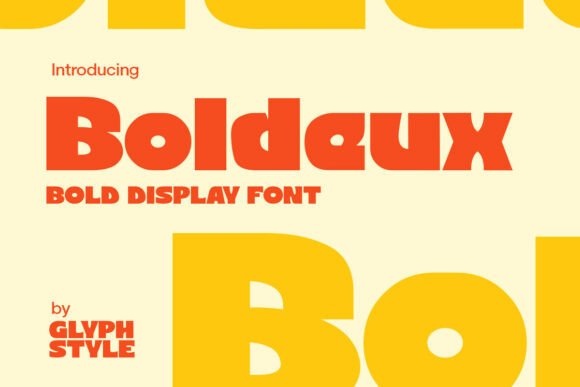Boldeux: A Bold Retro Display Font with Playful Impact