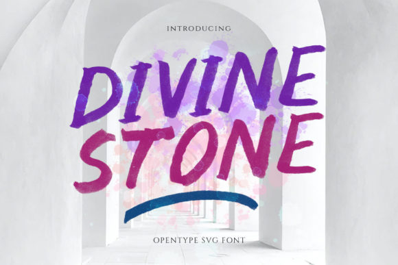 Divine Stone: The Playful Watercolor Brush Font