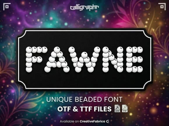 Fawne: A Beaded Display Font for Artisanal Elegance