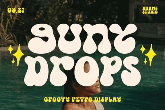 Gunydrops: Playful Display Font for Creative Projects