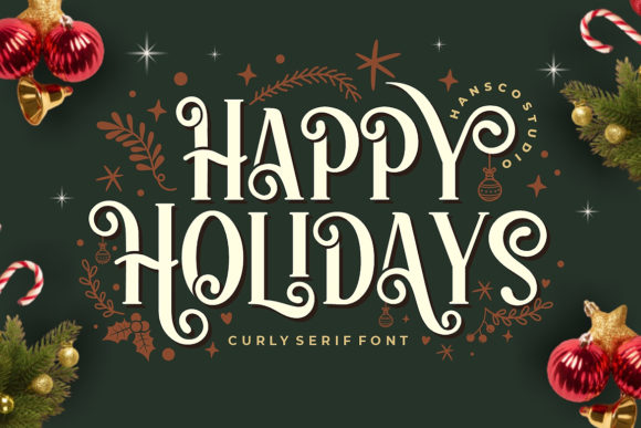 Happy Holidays: A Whimsical Display Font for Elegant Designs