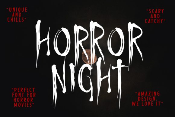 Horror Night: A Display Typeface for Eerie Designs
