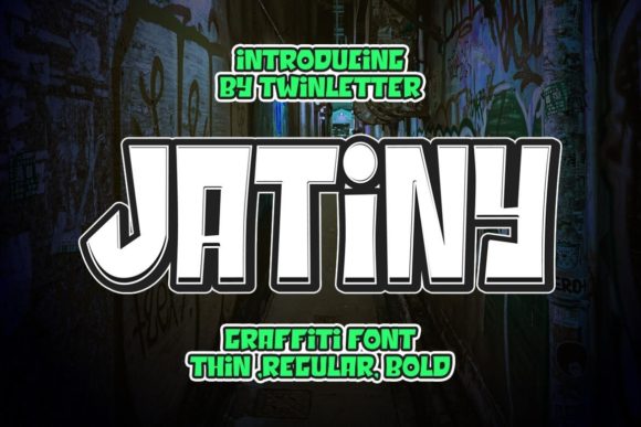 Jatiny: Bold Graffiti Font for Urban Designs