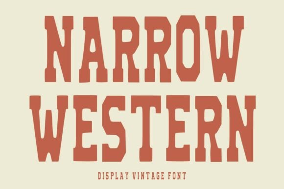 Narrow Western: Bold Vintage Typography