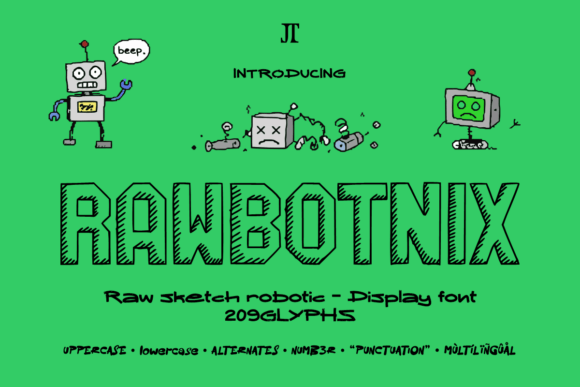 Rawbotnix: Embrace Imperfect, Playful Typography