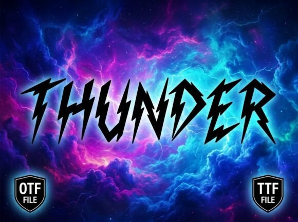 Unleash Raw Power with Thunder Display Font